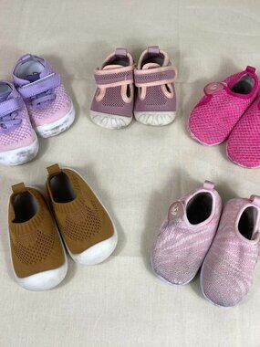 Toddler Girls Shoe Bundle Lot of 5 US Size 2-3 Approx Clean Sneakers